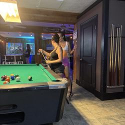 Beach Shack - My girlfriend and her friend shooting pool