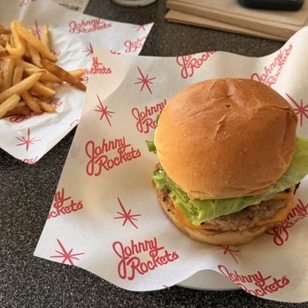 Johnny Rockets - The Rocket double turkey burger & fries - Diners Near Me - Anaheim, California