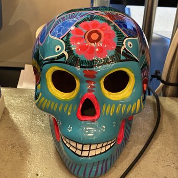 Quesadillas Doña Maty - a colorful skull - Mexican Near Me - New York, New York