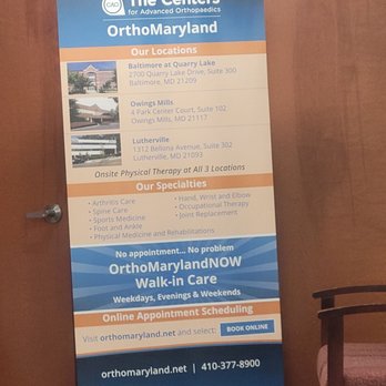 OrthoMaryland - Signage of locations (3 locations) - Orthopedists Near Me - Lutherville, Maryland OrthoMaryland - Signage of locations (3 locations) - Orthopedists Near Me - Lutherville, Maryland