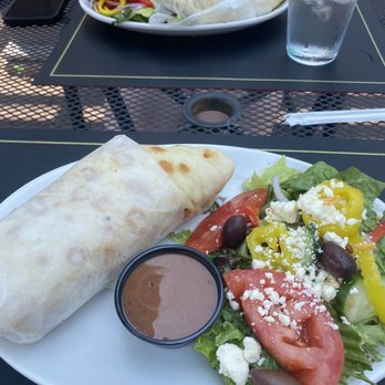 Cafe Arazu - Chicken shawarma with Greek side salad - Mediterranean Near Me - Newburgh, Indiana