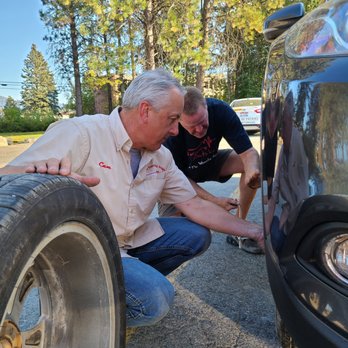 Fox Autobody - Every 2 months, our production guys teach local high school kids in Drivers Education how to change tires and prepare for a car accident. - Body Shops Near Me - Ponderay, Idaho Fox Autobody - Every 2 months, our production guys teach local high school kids in Drivers Education how to change tires and prepare for a car accident. - Body Shops Near Me - Ponderay, Idaho
