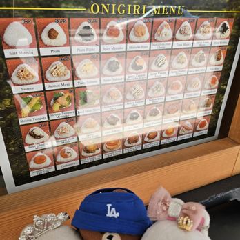 Onigiri Onibe - Menu on the window - Japanese Near Me - Honolulu, Hawaii