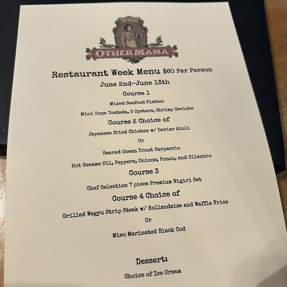 Other Mama - Restaurant Week Menu - Sushi Bars Near Me - Las Vegas, Nevada