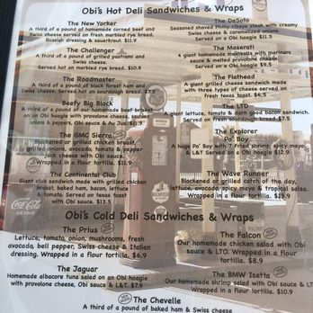 Obi's Fillin Station - Menu - American Near Me - Saint Augustine, Florida