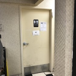Chevron - They have one restroom but I wouldn't use it unless you were desperate and armed with a mop and chlorine bleach!