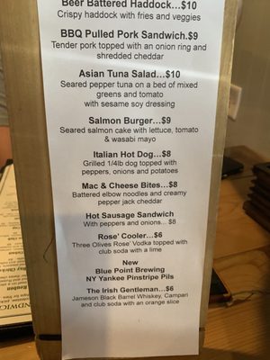Menu photo 5 Mac's Pub Toms River, NJ