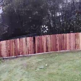 24' fence at the back of my yard hiding some equipment.
