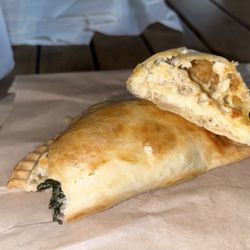 Empanada - Chicken N Cheese Empanada and a Spinach N Queso Empanada