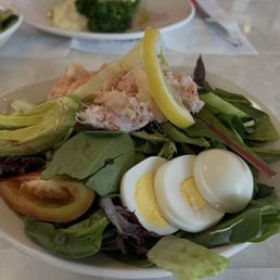 Split serving of Shrimp & Crab Louie Salad - delicious !!!