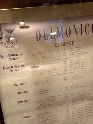 Menu photo 7 Delmonico's New York, NY