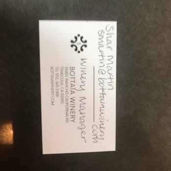 BOTTAIA Winery - Information that was provided by their staff to file an official complaint. - Wine Tasting Room Near Me - Temecula, California