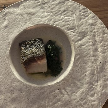 Beckon - Black cod, spinach and spring allium - New American Near Me - Denver, Colorado