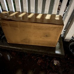 US Post Office - Amazon package left in the rain during a Winter Storm advisory. Saturday 1/14/2023.