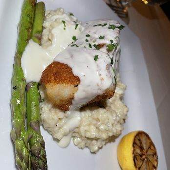 Table 13 - Sea bass with risotto - American Near Me - Addison, Texas