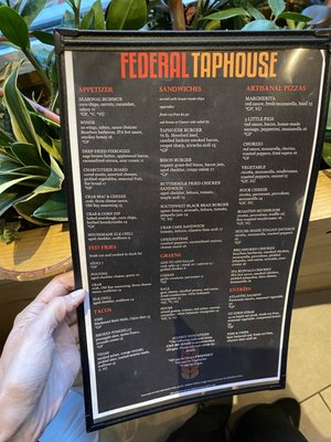 Menu photo 5 Federal Taphouse State College, PA