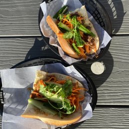 Caramelized Pork Belly Banh Mi, Chinese BBQ Pork Banh Mi.
