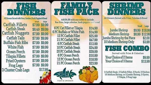 Menu photo 7 Sharks Fish & Chicken Memphis, TN Menu photo 7 Sharks Fish & Chicken Memphis, TN
