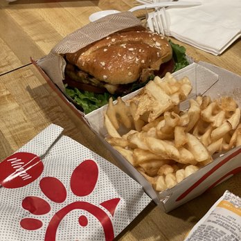 Chick-fil-A - Grilled Chicken Sandwich, Medium Waffle Potato Fries, Cookie - Fast Food Near Me - Pasadena, California Chick-fil-A - Grilled Chicken Sandwich, Medium Waffle Potato Fries, Cookie - Fast Food Near Me - Pasadena, California