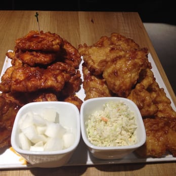 Bonchon Navy Yard - 30 chicken strips: half spicy, half soy garlic, with daikon and coleslaw - Chicken Wings Near Me - Washington, DC, District of Columbia
