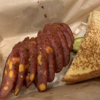 Tender Smokehouse - Jalapeño cheddar sausage - Barbeque Near Me - Celina, Texas Tender Smokehouse - Jalapeño cheddar sausage - Barbeque Near Me - Celina, Texas