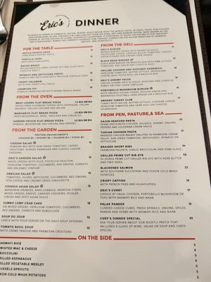 Menu photo 1 Eric's Restaurant Houston, TX