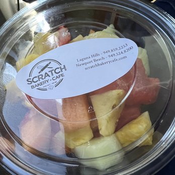 Scratch Bakery Cafe - reasonable size bowl of fresh fruit for 4 people - Cafes Near Me - Newport Beach, California Scratch Bakery Cafe - reasonable size bowl of fresh fruit for 4 people - Cafes Near Me - Newport Beach, California