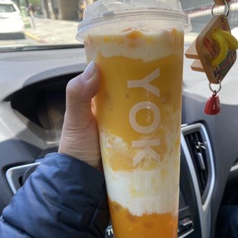 Yokee Milk Tea - Mango Pomelo Sago (amazing!) - Bubble Tea Near Me - Oakland, California Yokee Milk Tea - Mango Pomelo Sago (amazing!) - Bubble Tea Near Me - Oakland, California
