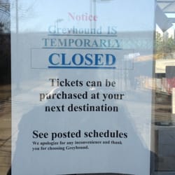Springfield Greyhound Bus Station - Station is closed