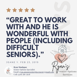 Amour Senior Care Services - Call Ryan directly for all your senior placement needs! Thank you for visiting us on Yelp. We look forward to hearing form you.