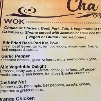 Cha Thai - “Vegan or Gluten Free welcome” - Thai Near Me - San Ramon, California