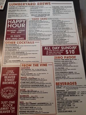Menu photo 2 Lumberyard Brewing Company Flagstaff, AZ Menu photo 2 Lumberyard Brewing Company Flagstaff, AZ