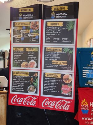 Menu photo 1 Toa's Ohana Hawaiian Restaurant Copperas Cove, TX Menu photo 1 Toa's Ohana Hawaiian Restaurant Copperas Cove, TX