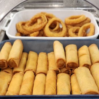 BBQ Chung Dam - Egg rolls and onion rings, self serve. - Korean Near Me - Garden Grove, California