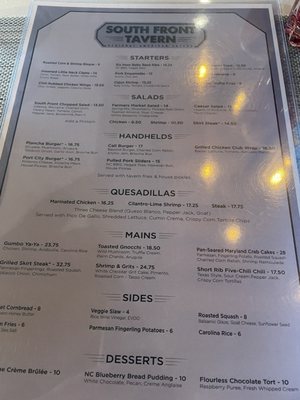 Menu photo 4 South Front Tavern Wilmington, NC Menu photo 4 South Front Tavern Wilmington, NC