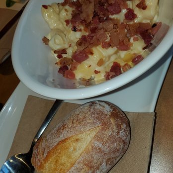 Panera Bread - Bacon mac and cheese with a piece of french baguette - Sandwiches Near Me - Basking Ridge, New Jersey