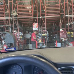 Whats even cool is you can even sit in your car and watch them change the tire ...but only one person is allowed in the car Whats even cool is you can even sit in your car and watch them change the tire ...but only one person is allowed in the car