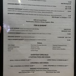 The Break Room Bar and Grill - Menu 10/4/2026