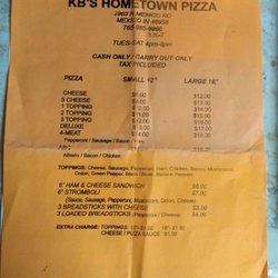 KB's menu