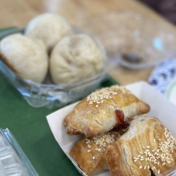 Dim Sum Station - BBQ Pork puff pastry, Pan fried pork bun - Dim Sum Near Me - Hackensack, New Jersey