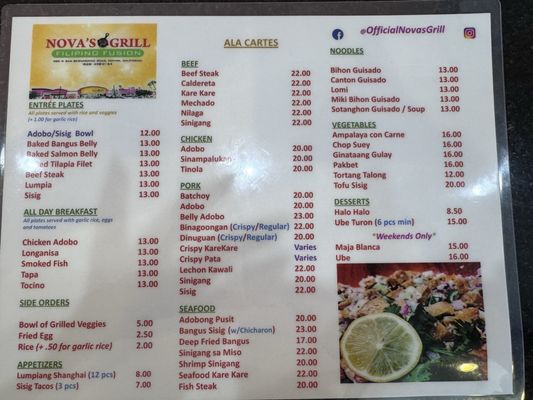 Menu photo 7 Nova's Grill Covina, CA