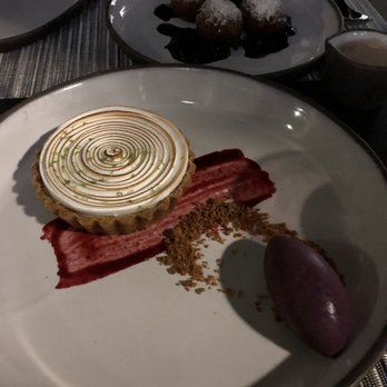 Peppervine - Lemon tart with blackberry ice cream. Also got a side of mascarpone ice cream. - New American Near Me - Charlotte, North Carolina Peppervine - Lemon tart with blackberry ice cream. Also got a side of mascarpone ice cream. - New American Near Me - Charlotte, North Carolina