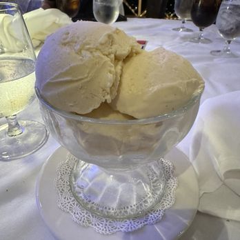 Larsen's Steakhouse - Valencia - aug 22, 2024 - this is their standard ice cream portion. next time, i'm requesting golf ball sized ice cream scoop. - Steakhouses Near Me - Valencia, California Larsen's Steakhouse - Valencia - aug 22, 2024 - this is their standard ice cream portion. next time, i'm requesting golf ball sized ice cream scoop. - Steakhouses Near Me - Valencia, California