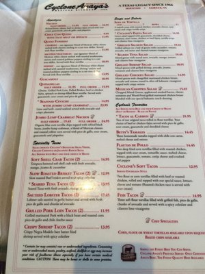 Menu photo 7 Cyclone Anaya's Tex - Mex Kitchen  Houston, TX