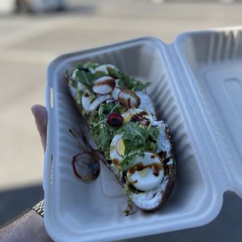 Cloud9 Coffee - Egg and avocado tartine to go - Coffee & Tea Near Me - Palo Alto, California