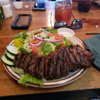 Orchard Bar & Grill - Now that's a steak salad - Bars Near Me - Chowchilla, California