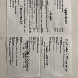 Napoli Pizza - Menu