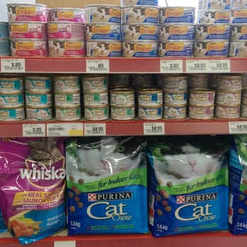 Plaza Grocery - a variety of cat food on shelves - Grocery Near Me - Halifax, Nova Scotia