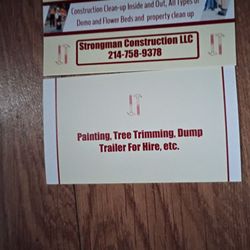 Good Luck - My business card if you need any of the things on the card done please feel free to give me a call