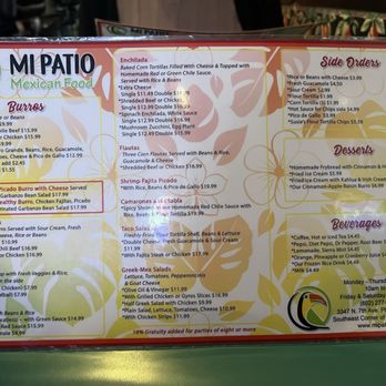 Mi Patio Mexican Food - Menu - Mexican Near Me - Phoenix, Arizona Mi Patio Mexican Food - Menu - Mexican Near Me - Phoenix, Arizona